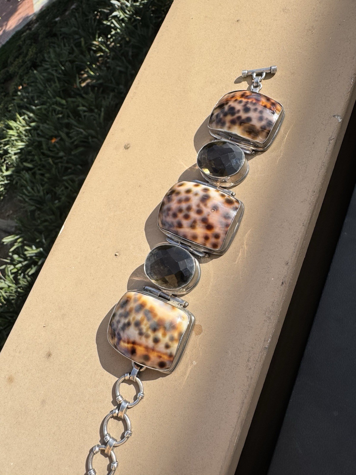 ❤️ 925 Sterling Silver Shell Toggle Bracelet Nati… - image 4