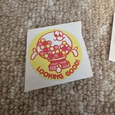 Vintage 80's Matte Trend Scratch And Sniff Smelly Stickers - Bubblegum