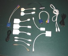 Lot of Cables Connectors serial SCSI phono for vintage Apple PC computers