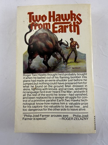 TWO HAWKS FROM EARTH by PHILIP JOSE FARMER (1985) Berkley 1st Print - Picture 2 of 8