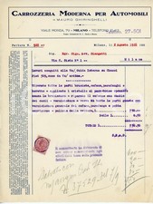1928 MILANO Viale Monza 79 Carrozzeria Mauro GHIRINGHELLI Riparazione FIAT 509