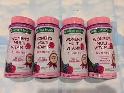 LOT (4) NATURE'S BOUNTY WOMEN'S OPTIMAL SOLUTIONS MULTI VITAMIN GUMMIES 80 CNT