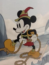 Disney Mickey Mouse Ltd Ed Alpine Climbers Animation Cell, Rare Disneyana Gifts!