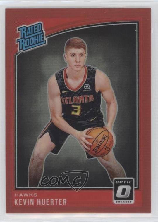 2018-19 Panini Donruss Optic Rated Rookie Red Prizm 53/99 Kevin Huerter #184 5e4