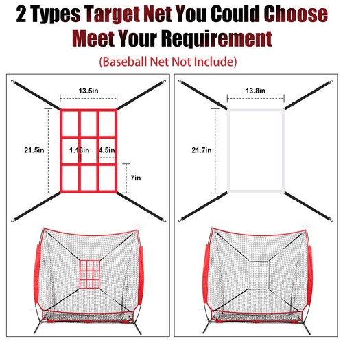 2Pcs Adjustable Strike Zone Target Net, 13.5x21.5in for Baseball & Softball, ... - Picture 3 of 6