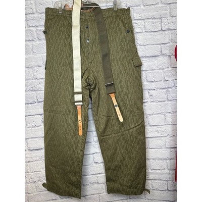 Extra Stark Green Insulated Work Pants with Suspenders Made in Germany SZ LG