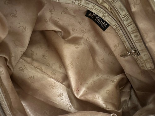 Vintage Ripani Italian Cream Metalic Crocodile embossed Leather Shoulder Bag, $40 - Photo 11