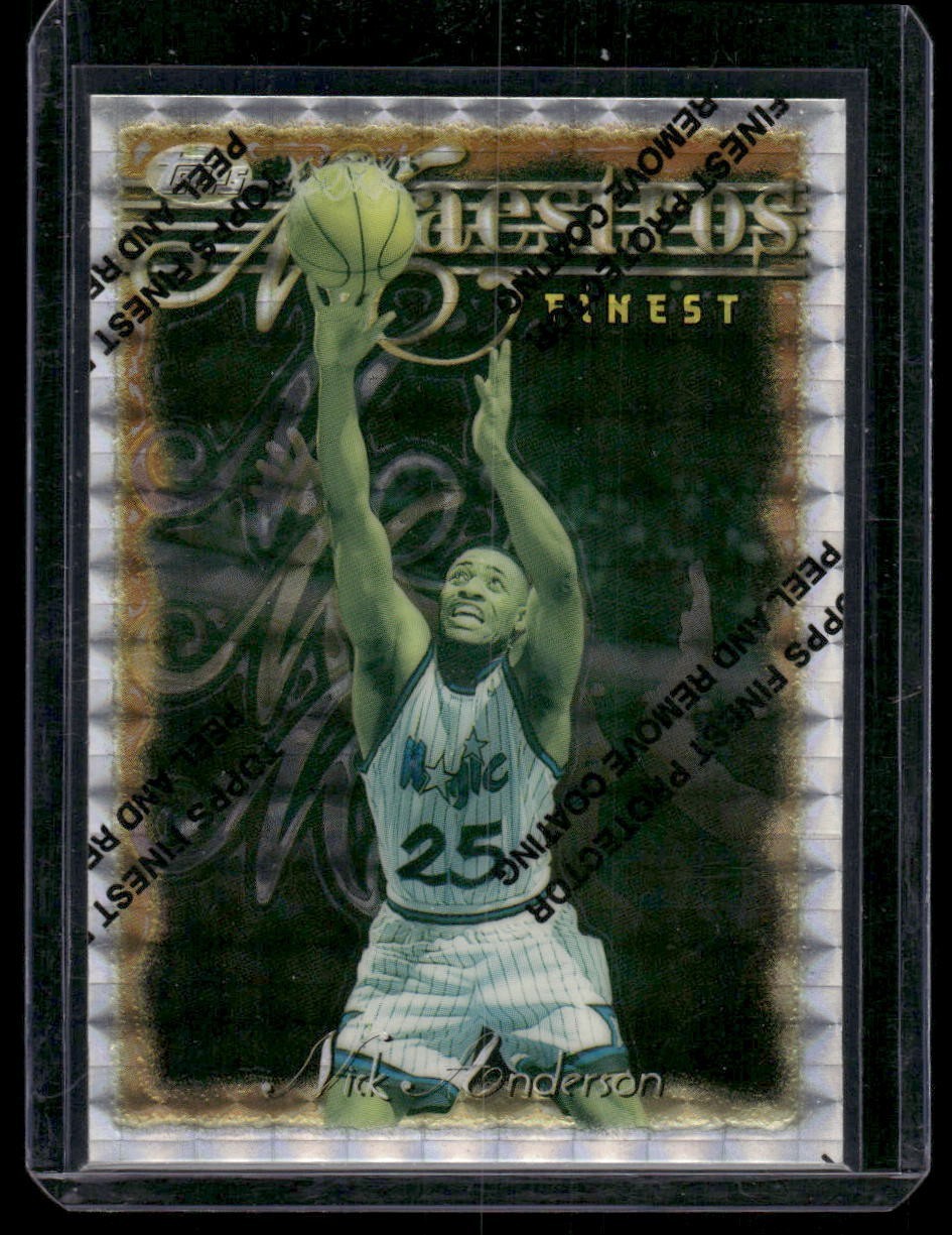 1996-97 Topps Finest NICK ANDERSON #106 Uncommon Refractor Silver Maestros Magic