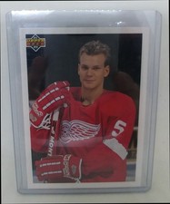 1991-92 Niklas Lidstrom Upper Deck Young Guns Checklist Card