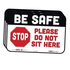 BeSafe Messaging "" 9"x6", 3-Pack Be Safe, Please Do Not Sit Here