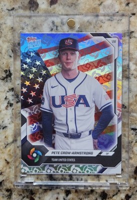   Pete Crow-Armstrong Team USA WBC Logo   2026 Topps Now World Baseball Classic