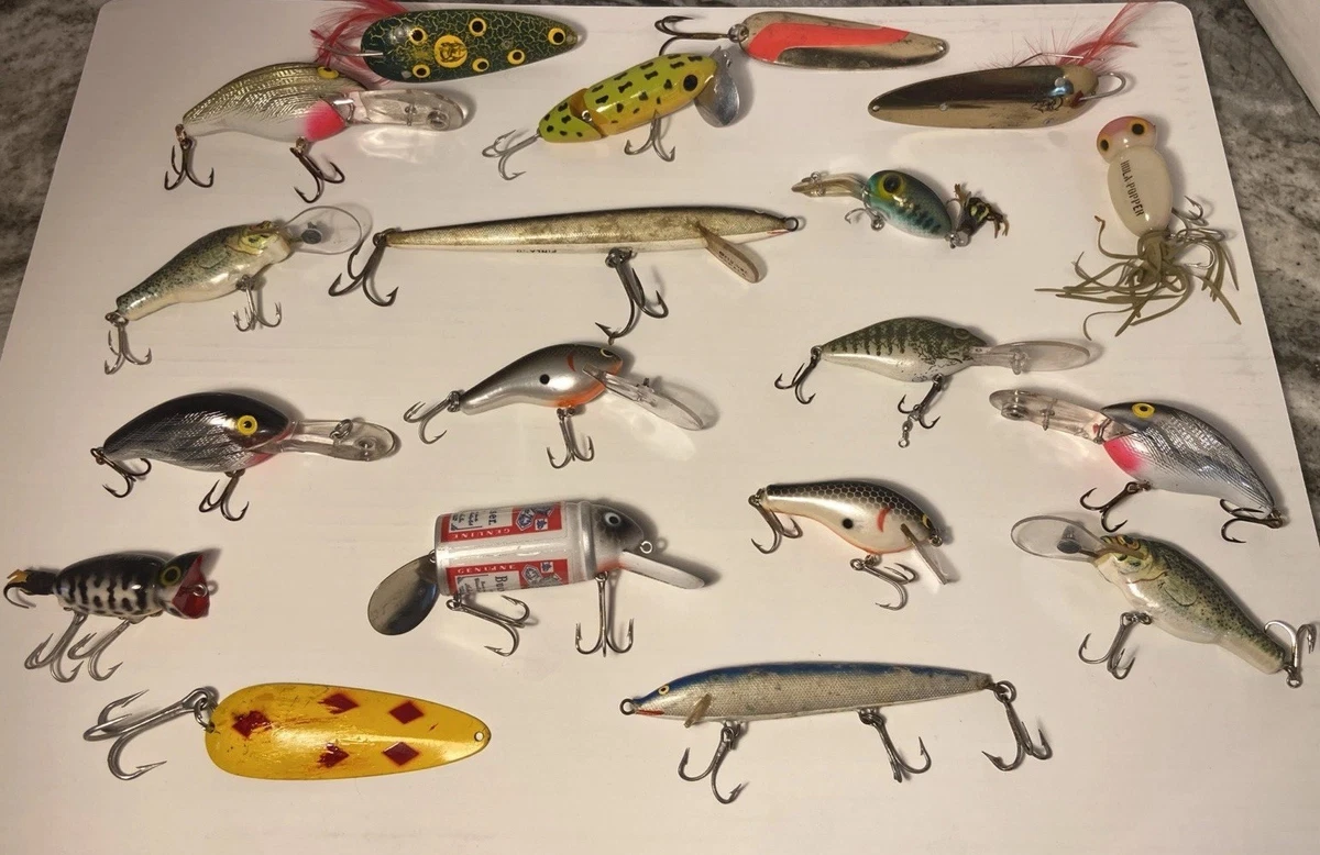 ebay vintage fish lures HEDDON PUNKINSEED SPOOK Fishing Lure 9630 SUNFISH Toad Tackle Five Vintage Fish Lures 3
