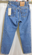 Levis 551 Womens Blue Jeans Petite Actual 27x26 8PM Taper Faded USA VTG 06/96