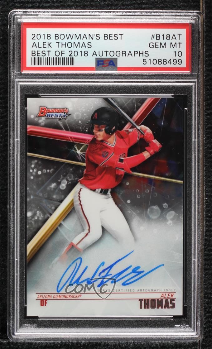 2018 Bowman BOWMAN'S BEST BEST OF 2018 AUTOGRAPHS #B18AT Alek Thomas front