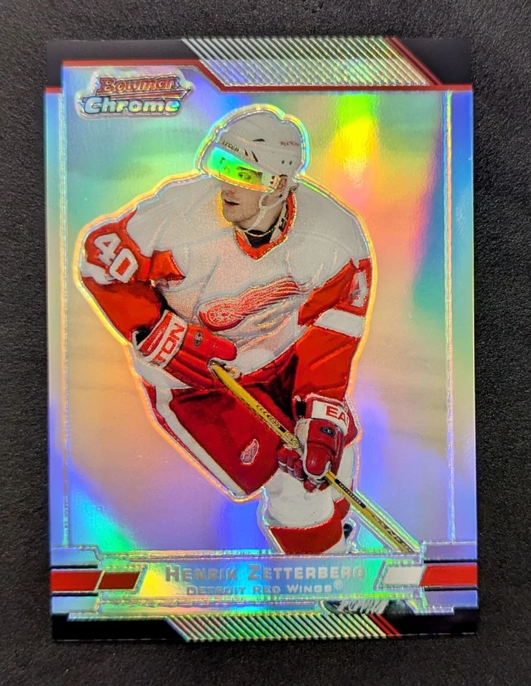Refrator 2003 Bowman Chrome Draft Picks & Prospects /300 Henrik Zetterberg - Imagem 3 de 4