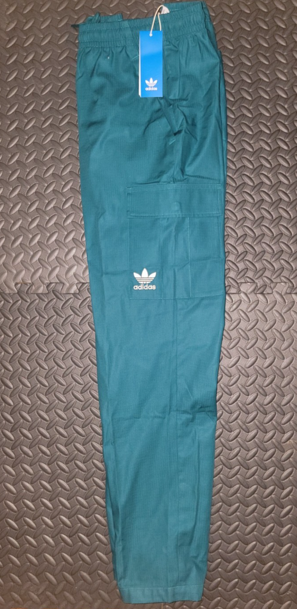 NEW MEN'S ADIDAS ORIGINALS TREFOIL WOVEN CARGO PANTS ~ SIZE LARGE