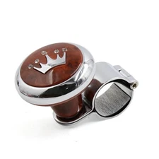 Brown Crown Pattern Design Car Steering Wheel Knob Power Handle for Auto Car