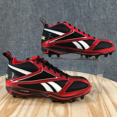 Reebok Shoes Mens 6.5 DMX Ride Athletic Baseball Cleats Sneakers Red Lace Up NEW