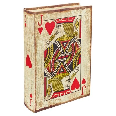 Jack of Hearts Spielkarten - Geheime Aufbewahrung Buchbox - Agentischer Verschluss