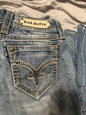 Rock Revival Womens Ultra Low Rise Bootcut Je...