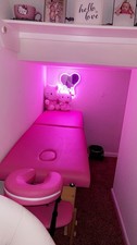 Portable Foldable Pink Massage Table w/ Face Cradle  Face Hole 73x28"