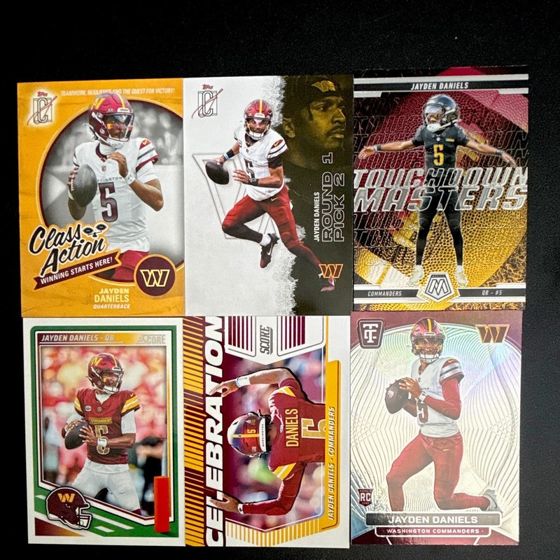 Panini 2024-25 Jayden Daniels Washington Commanders Rookie 6- Card Lot Inserts