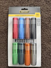 Defiant 8-Pack Aluminum LED Flashlights 60 Lumens Multicolor Battery Powered