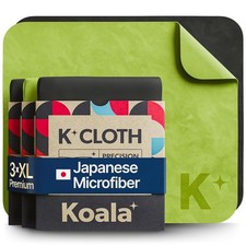 Japanese Microfiber Lens Cleaning Cloth Black Green 3 Pack XL Size Microfiber