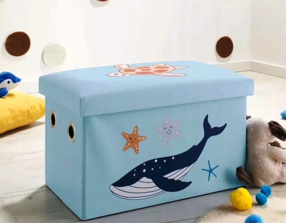 LIVARNO home Kinder-Sitztruhe / Spielzeugtruhe mit Stauraum, Unterwasser-Optik - Bild 4 von 4