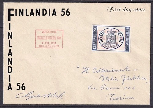 w2528/ Finland Exhibition FDC Cover 1956
