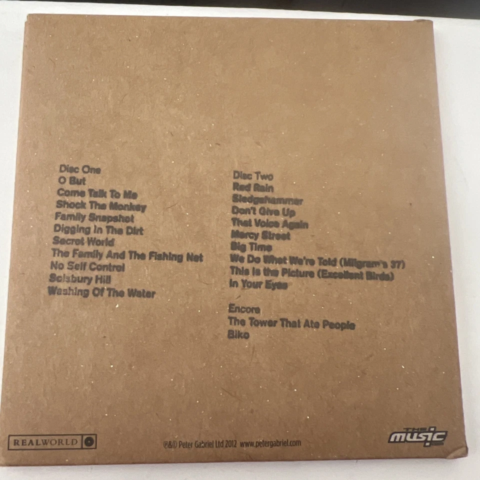 Peter Gabriel Back to Front Chicago 09/27/12 Live 2-CD Set Foto 2 de 2