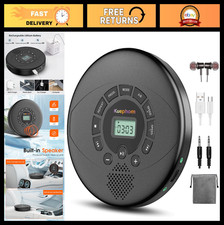 Portable CD Player with Rechargeable Battery, Anti-Skip, MP3, USB AUX - Ideal