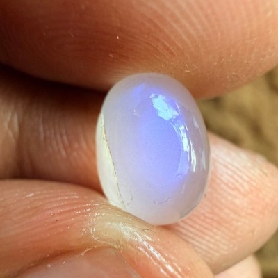 Natural Blue moonstone oval Shape loose gemstone from africa 5.40Ct