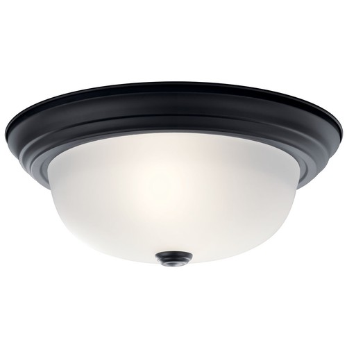 Kichler 8112 2 Light 13"W Flush Mount Bowl Ceiling Fixture - Black