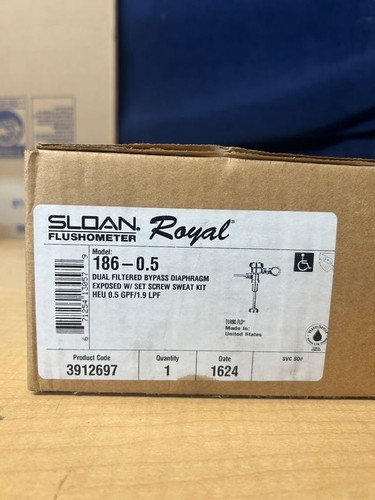 Sloan Royal Urinal Spülventil - Chrom poliert (3912697) - Modell Nr. 186 - 0,5 - Bild 3 von 7