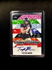 Leaf 2025 Holiday Taylor Morin Autograph Football Card #BA-TM1