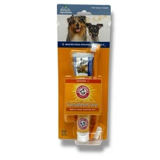 Complete Care Dog Dental Kit Arm & Hammer for Adult Dogs Chicken Flavor Travel
