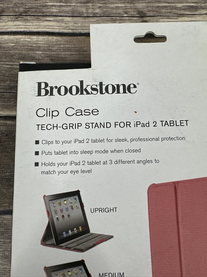 Brookstone iPad 2 Tablet Cover Clip Case Tech Grip Stand Pink New - Image 4 of 4