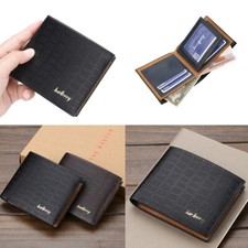 Bifold Leather Men Wallet ID Credit Card Holder Purse Cash Coin Pouch Clutch Bag