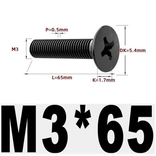 Black 304 Stainless Steel Cross Countersunk Head Screws Flat Head Long Screws - Picture 87 of 202