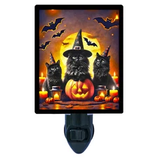 Halloween Decorative Photo Night Light, Witchy Whiskers