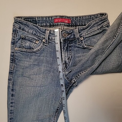 Levi's 518 Damen Jeans Größe 1 Kurz Super Low Boot Cut 1% Elasthan Stretch Denim - Bild 9 von 18