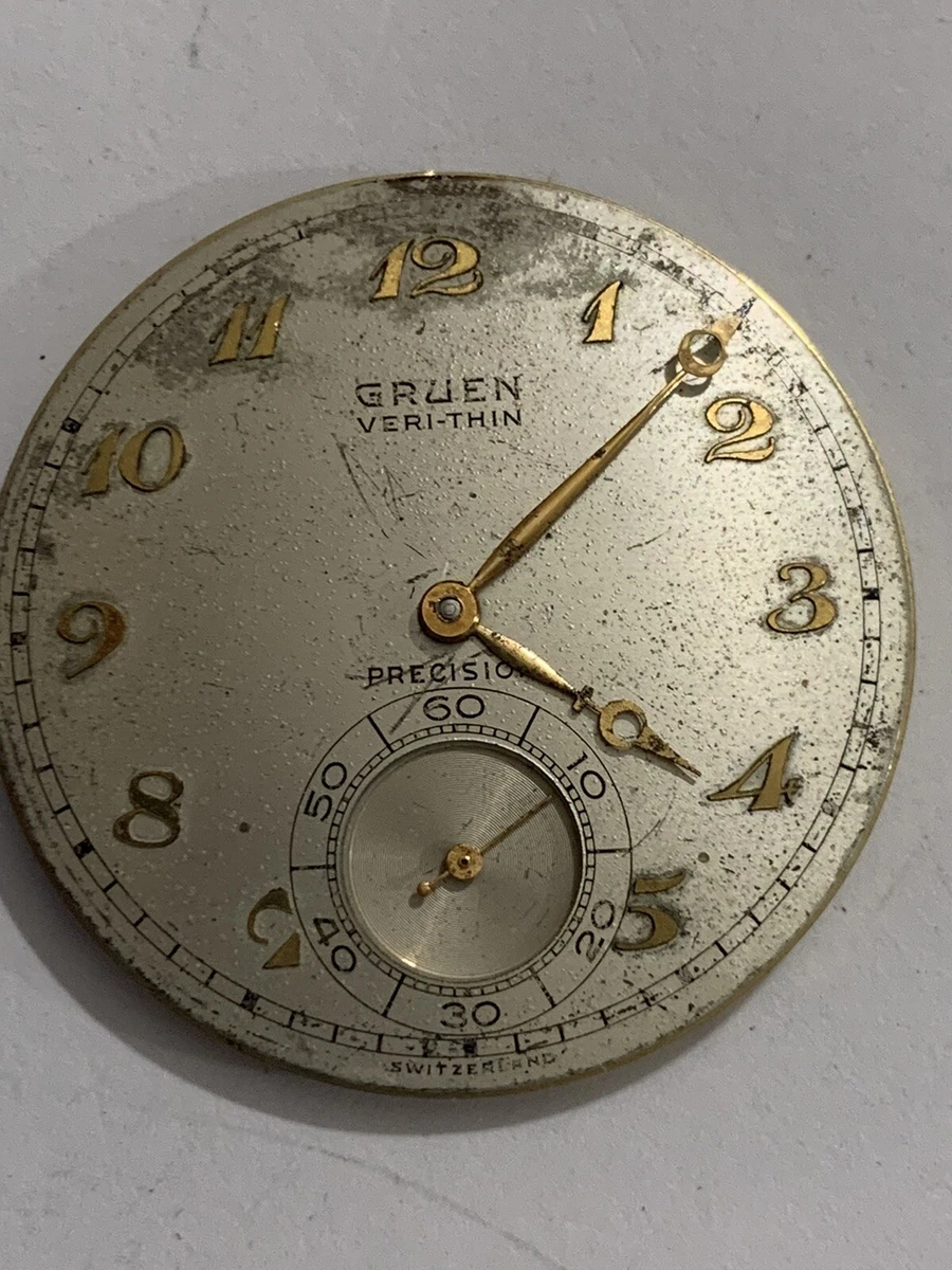 Vintage Gruen Veri Thin Precision pocket watch Conoruma Movement 15 jewels RUNS