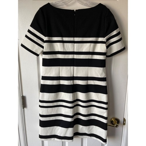 White House Black Market Dress Womens 6 Striped Knit Career Classic Knit Sheath - Picture 2 of 13