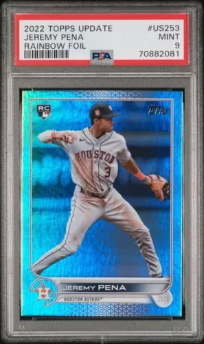 2022 Topps Update Rainbow Foil #US253 Jeremy Pena RC PSA Mint 9 (70882081).