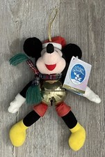 Disney Store An Enchanted Christmas Mickey Mouse Jingle Bell Plush 9  W/ TAG