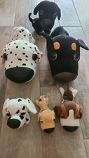 Lot x 6 "The DOG" Stuffed Animals in Small-Medium sizes in overall good cond.