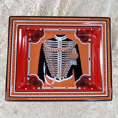 Hermes Change Tray Brandebourgs Vide Poche Ashtray Orange
