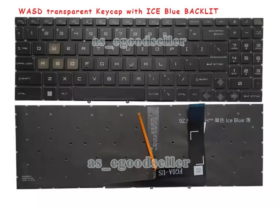 New for MSI GF76 GL76 GL66 MS-17L1 MS-17H3 Keyboard US QWERTY BACKLIT ...