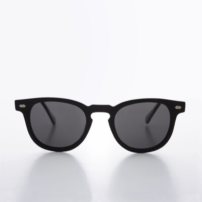 Black Square Horn Rim Sunglasses Polarized Gray - Benson